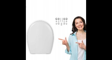 Universele Soft-Close Toiletbril - Wit, Makkelijk Reinigbaar