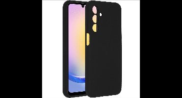 Accezz Hoesje - Geschikt voor Samsung Galaxy A25 (5G) - Liquid Silicone Backcover - Zwart