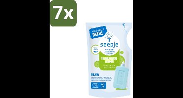 Seepje - Afwasmiddel - Duurzaam & Herbruikbaar - Re-fill - Tintelfrisse Limoen Geur - 500 ml - Bulkverpakking - 7 stuks