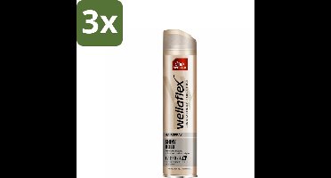 3 x Wella – Flex Shine Ultra Strong – Haarspray – 250 ml - Haarspray - Glansspray - Haar Fixatie - Haar Verzorging - Haar Stralen