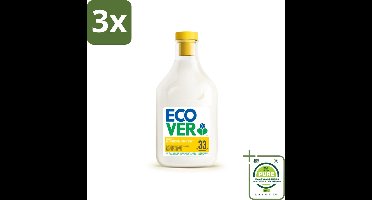 3 x Ecover - Wasverzachter - Gardenia - 1 liter - 33 wasbeurten - Grootverpakking - Wasverzachter - Biologisch Afbreekbaar - Plantaardige Ingrediënten - Wasverzachter Gardenia - Wasverzachter Vanille