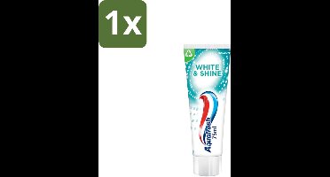 1 x Aquafresh White & Shine - Whitening Tandpasta - 75 ml - Witte Tanden - Tanden Reinigen - Tanden Glans - Tanden Verlichten - Tanden Beschermen