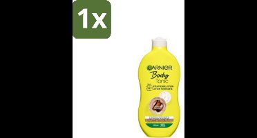 1 x Garnier - Body - Bodylotion - Tonic - Verstevigend & Hydraterend - 400 ml - Body Lotion - Hydratatie - Huidverzorging - Strakke Huid - Cafeïne