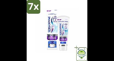 7 x Sensodyne - Tandpasta - Clinical Repair - Active White - Tandglazuur Herstellen - 75 ml - Grootverpakking - Tandgevoeligheid - Tandpasta - Wittere Tanden - Gevoelige Tanden - Novamin