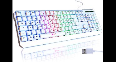Gaming Toetsenbord QWERTZ - Ergonomisch, Waterdicht, Stil, RGB Verlichting - Voor PC, Mac, PS5 en PS4