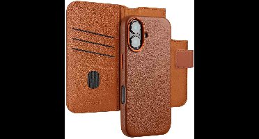 Accezz Hoesje - Geschikt voor Apple iPhone 17 - Leather Bookcase 2-in-1 geschikt voor MagSafe - Sienna Brown