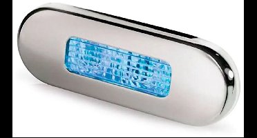 Hella LED-trap lichtblauw gesatineerd roestvrij staal