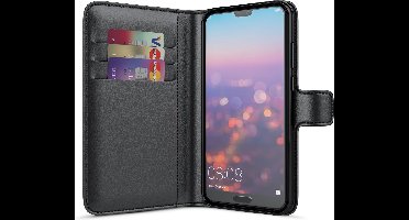 BeHello Hoesje - Wallet Case Met Ruimte Voor 3 Pasjes Zwart voor Huawei P20 Pro