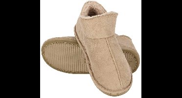 Apollo Dames Pantoffels Suede Beige Sloffen - Maat 41/42