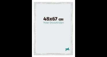 Your Decoration - Puzzellijst 48x67 cm - Zilver Glanzend Vintage - Puzzellijst 500-1000 stukjes - MDF Fotolijst - Mura