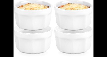 Snackkommen Keramiek 6 cm, 40 ml 4 stuks - Snackkom - Dipschalen - Set - Kleine Komen voor Dipsauzen en Snacks