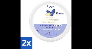 Dove Body Love Bodycrème - One Cream Rich - 250 ml - Voordeelverpakking - 2 stuks