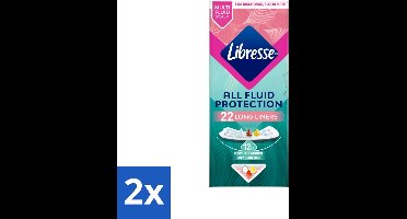 Libresse – Inlegkruisjes – Extra Protect Long – Betrouwbare bescherming – 22 Inlegkruisjes - Voordeelverpakking - 2 stuks