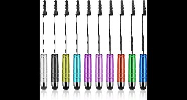 Allecta - Set van 10 mini stylus touchpennen voor tablets en smartphones