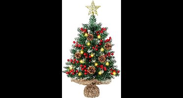 Kant en Klare Kerstboom - Mini Kunstkerstboom - Compact - Kerst Decoratie