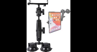 Universele Aluminium Tablethouder voor Auto - 360° Verstelbare Zuignap voor Tablets van 4,7 tot 15 Inch