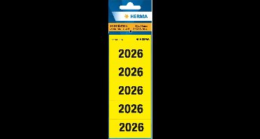 HERMA ordner inhoudsschild jaarcijfers geel 60 x 26 mm