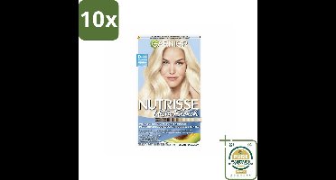 10 x Garnier - Nutrisse Ultra BLonde D+++ - Ontkleuring - Ultra Puur Blond - Super Oplichtend - Permanente Kleur - Grootverpakking - Ontkleuring - Haarkleur - Blond - Ultra Puur Blond - Anti-Geel