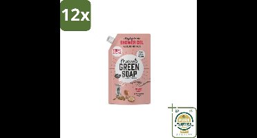 Marcel's Green Soap - Shower Gel - Navulling - Argan & Oudh - Krachtige werking - 500 ml - Voordeelverpakking - 12 stuks - Navulverpakking - Duurzaam