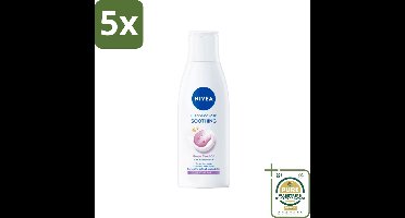 5 x NIVEA - Reinigingsmelk - Gevoelig - Reinigt Zachtjes - Hydrateert Intensief - 200 ml - Grootverpakking - Gevoelige Huid - Reinigingsmelk - Gezichtsreiniging - Gevoelige Huid Verzorging - Zachte Reiniging