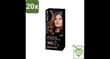 20 x SYOSS - Permanent Coloration 6-8 - Haarverf - Permanente Haarkleuring - Donkerblond - Grijsdekking - Grootverpakking - Permanente Haarkleuring - Donkerblond - Keratine - Grijsdekking - Haarkleur