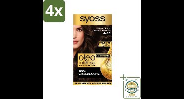 Syoss Oleo Intense - Haarverf - 4-86 - Fluweel Bruin - 115ml x 4