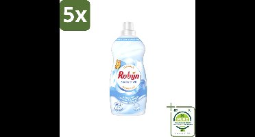 5 x Robijn – Vloeibaar Wasmiddel – Klein & Krachtig Stralend Wit – 1,19 L - Grootverpakking - Wit Wasmiddel - Wit En Licht Was - Wasmiddel Voor Wit - Wasmiddel Tegen Waas - Wasmiddel Tegen Vergeling
