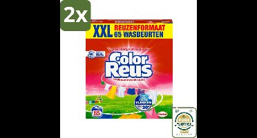 Color Reus - Waspoeder - Gekleurde Was - 65 Wasbeurten - Voordeelverpakking - 2 stuks - Vlekkenverwijdering - Kleurbescherming