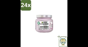 Garnier - Loving Blends - Haarmasker - Rice Water Infusion - Glans & Zachtheid - Lang Haar - 340 ml - Voordeelverpakking - 24 stuks - Zachtheid masker - Rice water