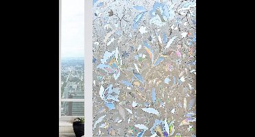 Gigicial Privacyfolie Voor Ramen - Glas-in-lood Raamfolie - Blokkeert UV-straling & Biedt Zichtbescherming - 1 Roll - Voor Badkamer/Keuken/Woonkamer + Wit