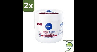 Nivea - Repair & Care Bodycrème - 72 uur Hydratatie - Barrièrecrème voor Zeer Droge en Ruwe Huid - 400 ml - Voordeelverpakking - 2 stuks - Nivea bodycrème - Droge huid