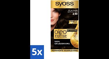 Syoss Oleo Intense - Haarverf - 2-10 - Bruinzwart - 115ml x 5