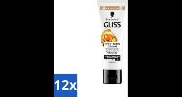 Gliss - Split-Ends Cream - Tegen Gespleten Haarpunten - 50 ml - Voordeelverpakking - 12 stuks