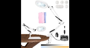 Vergrootglas met Verlichting - Loeplamp - Vergrootspiegel Led - Wit