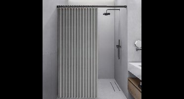 Boraboi® Waterdicht douchegordijn met magnetische sluiting voor kleine badkamers, Polyurethaan, 100 x 200 cm, Grijs