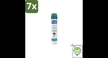 7 x Sanex – Deodorant Spray – Aluinsteen – 200 ml - Grootverpakking - Deodorant Spray - Natuurlijke Deodorant - Aluinsteen - Frisse Geur - Huidvriendelijk