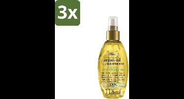 OGX - Argan Oil of Morocco - Haarolie - Gewichtloos - Reviving Dry Oil - 118 ml - Bulkverpakking - 3 stuks