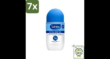 7 x Sanex - Deodorant - Roller - Dermo Extra Control - Extra Bescherming tegen Geur - 50 ml - Grootverpakking - Sanex Dermo Extra Control - Anti-transpirant Roller - Langdurige Bescherming - Zweet En Geur - Aluminiumchloride