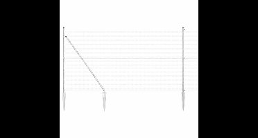 vidaXL - Hekpaal. - Zilverkleurig