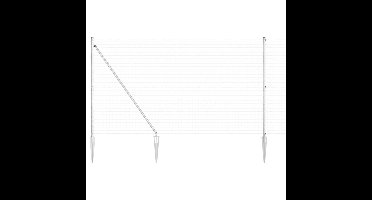 vidaXL - Hekpaal. - Zilverkleurig