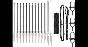 vidaXL - Hekpaal. - Grijs