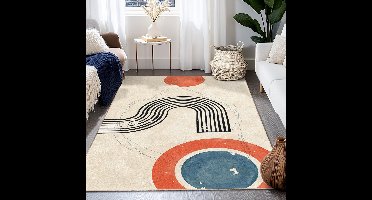 Stijlvol Wasbaar Antislip Vloerkleed Rechthoek – Katoen & Polypropyleen – Voor BinnenTeppichDik 608 2