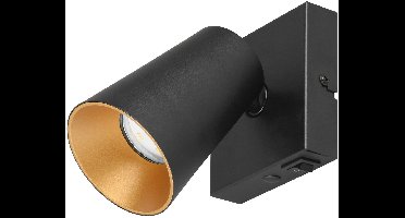 TRIO SHARP - Spot - Zwart mat - excl. 1x GU10 4,9 W - Wand- en plafondmontage - Geschikt voor vaste montage of stekker