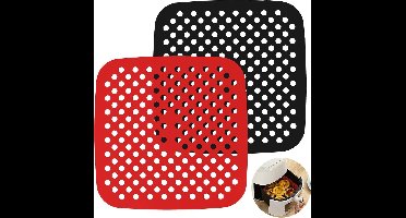 Cosensi - Herbruikbare siliconen mat voor airfryer en stoomkoker, anti-aanbaklaag, set van 2