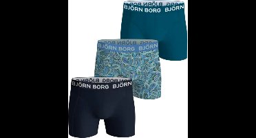 Bjorn Borg boxershorts 3-Pack jongens onderbroeken - Cotton Stretch - Katoenen jongens onderbroeken - 152 - Blauw