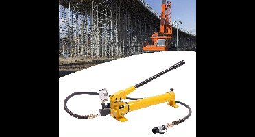 Hydraulische Handpomp – Handmatige Pomp – Hydraulische Pers – Oliepomp – Drukpomp – Hoge Druk Tot 700 Bar – Compact & Draagbaar – Gele Uitvoering