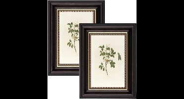 Goodivery® Set van 2 vintage fotolijstjes 10x15cm, shabby chic, retro voor aan de muur of op tafel, staande foto, horizontaal en verticaal, fotolijstjes voor aan de muur, 10 x 15cm, Zwart