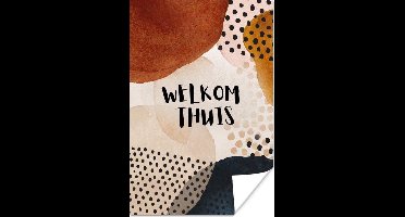 Poster Spreuken - Quotes - 'Welkom thuis' - Stippen - 20x30 cm