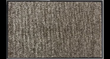 MD Entree - Deurmat - Schoonloopmat - Soft&Design - 55 x 90 cm - Suède Taupe - Vloerkleed - Met antislip - Machine wasbaar - Vocht absorberend - Hoge dichtheid 600gr/m2