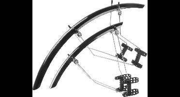 M-wave Spatbordenset Mud Max Race Qr Kunststof 28 Inch Zwart